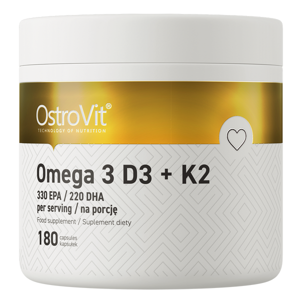 OstroVit Omega 3 D3 + K2, 180 Capsules